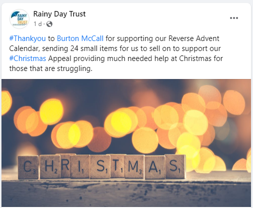 Support to The Rainy Day Trust